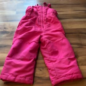 Toddler girls pink snow pants 3t